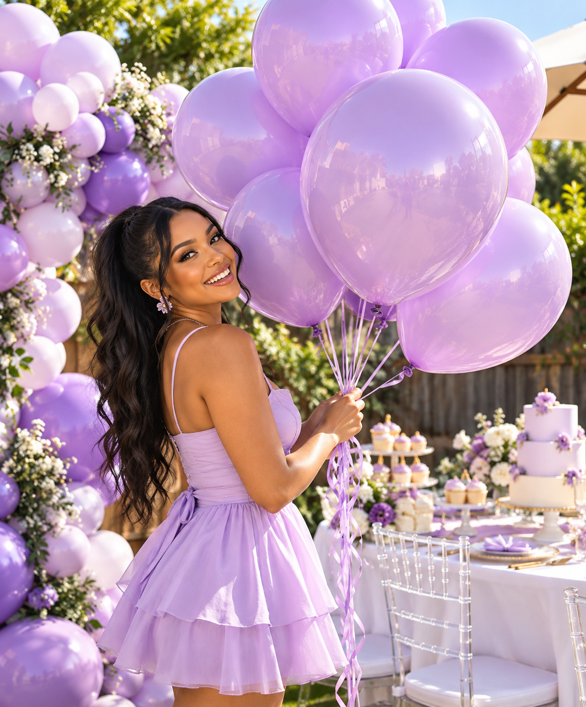Metallic Balloon 12inches 100ct in Purple