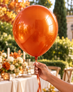 Chrome ICE double layer in Orange, Chrome Latex Helium Balloons for Graduation Garland Arch Kit Corporate Event Wedding Birthday Baby Shower Party Decorations in two sizes 10"/12"