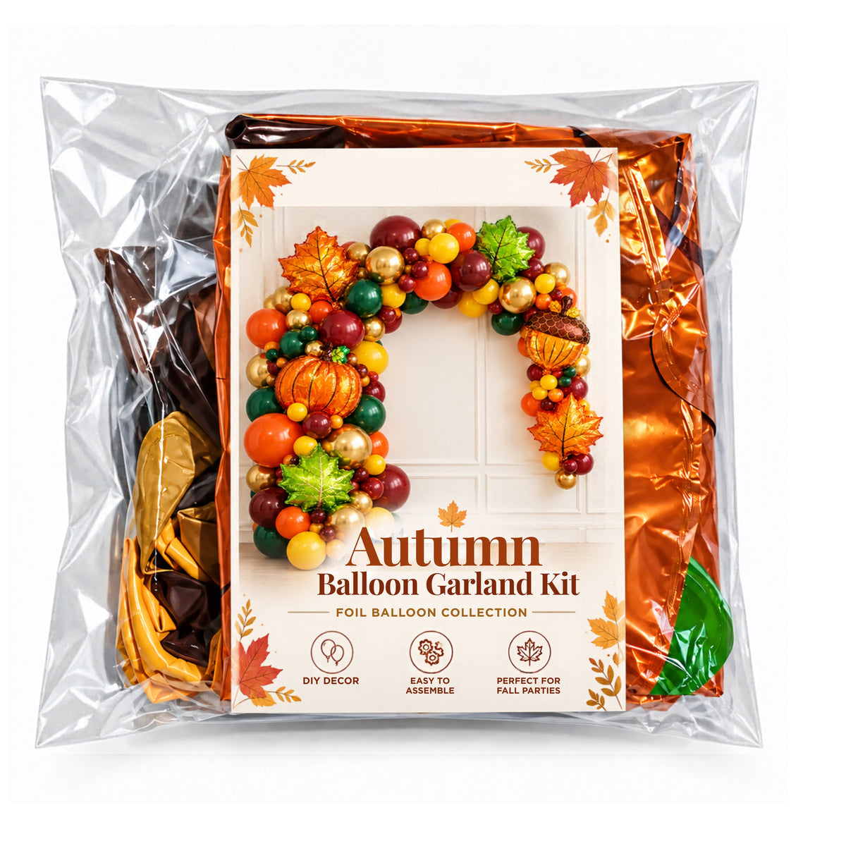 Autumn Balloon Garland Kit for a Fall Celebration 118 PCS kit Main image