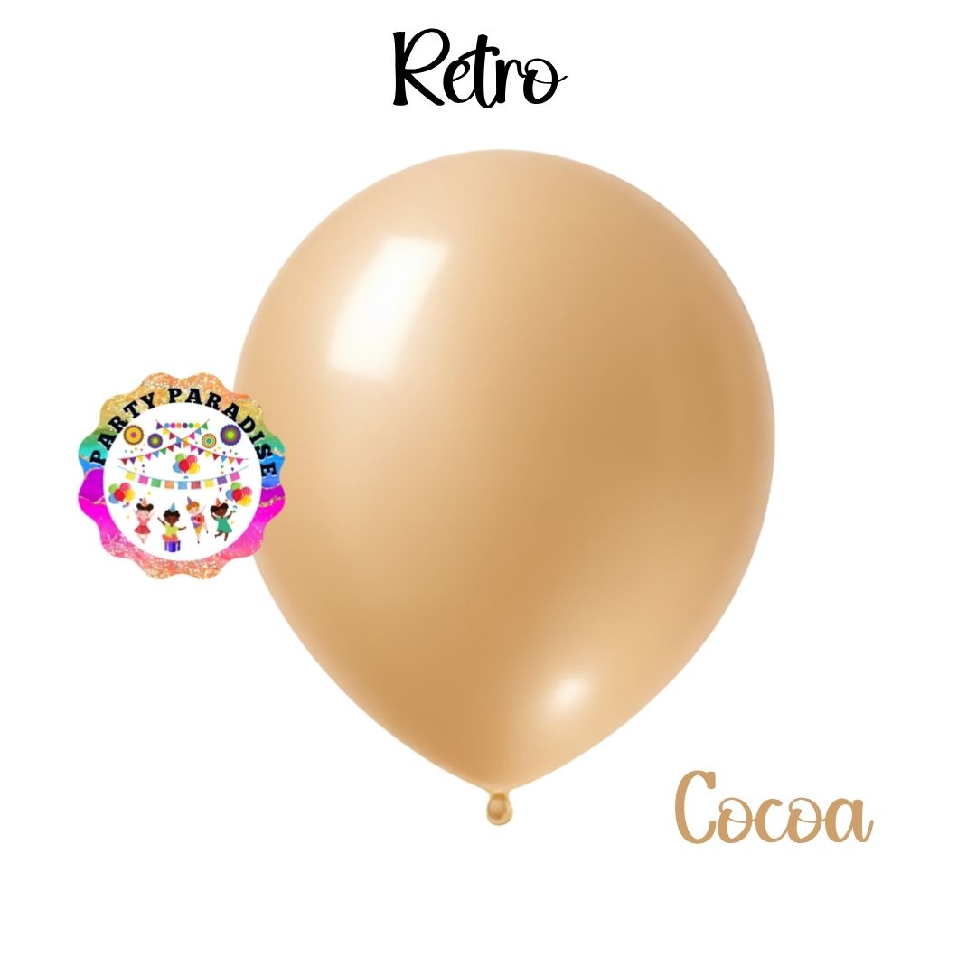 Retro Balloon Natural Latex Rubber in Cocoa Grey 12" 100ct or 5" 200ct for Birthdays, Baby Shower, Anniversary, Gender Reveal, Weddings, Graduation, Prom, Bridal Showers, Bachelorette Party