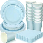 161 PCS Light Blue Dinner Party Tableware Set for birthdays, weddings celebrations