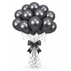 Chrome Black Balloons for Birthday, Baby Shower, Wedding, Graduation, Summer Themed Party Decorations in sizes 5"/12"/18"/36"Chrome Balloons 5in/12in/18in