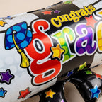 Congrats Grad 3D Graduation Scroll for High School College Grad Preschool Kindergarten Grad 33 inches x 20.5 inches