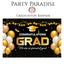 Graduation Banner for Party Congratulation GRAD banner 72x44inches, Graduation Banner Graduation Backdrop Class of 2026m Black and Gold