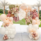 Rose Apricot White Ballon Arch Garland Kit 105 pcs for Birthday Anniversary Bridal Party Weddings Graduation Prom Baby Shower Gender Reveal