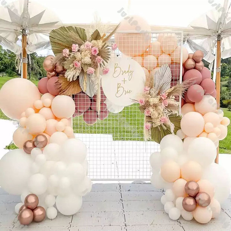 Rose Apricot White Ballon Arch Garland Kit 105 pcs for Birthday Anniversary Bridal Party Weddings Graduation Prom Baby Shower Gender Reveal