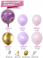 Balloon GarlandPink Purple 4D Marbling Butterfly Balloon Garland Kit 117 pcs for Birthdays Bridal Parties Baby Shower Gender Reveals Anniversary Summer Parties Garden Parties Quinceanos