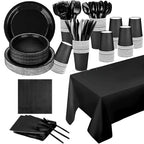 Black Tableware 161 Pieces for 20 Guest