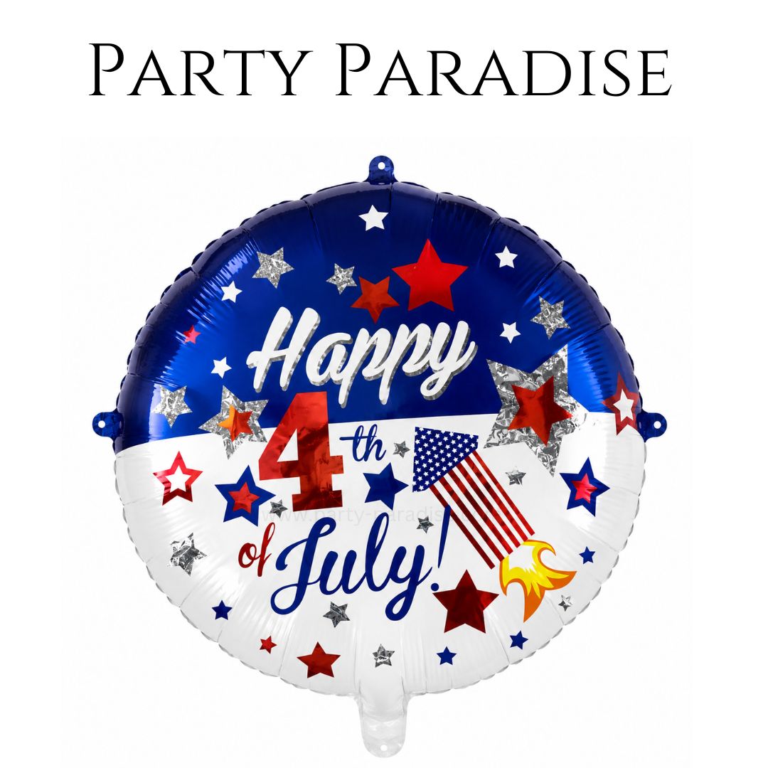 Happy 4th of July Foil Balloon 18" Main image