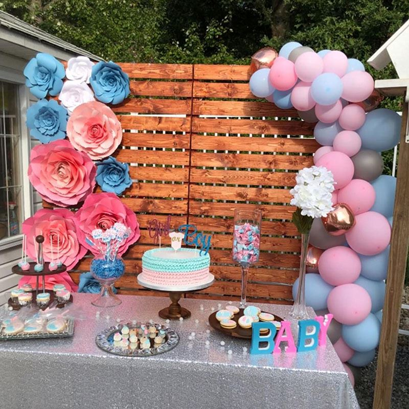 Macaron Blue Pink Balloon Garland Kit. 157 pcs for Birthdays Baby Shower Gender Reveal Summer Parties Bridal Parties
