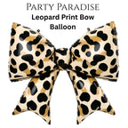 Leopard Bow Balloons 38 Inch x 29-inch Bow Foil Mylar Balloons, Coquette Balloon for Girl Birthday Gender Reveal Baby Shower Wedding Decorations (Pink-38 Inch)