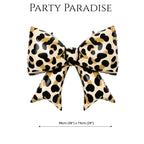 Leopard Bow Balloons 38 Inch x 29-inch Bow Foil Mylar Balloons, Coquette Balloon for Girl Birthday Gender Reveal Baby Shower Wedding Decorations (Pink-38 Inch)