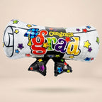Congrats Grad 3D Graduation Scroll for High School College Grad Preschool Kindergarten Grad 33 inches x 20.5 inches