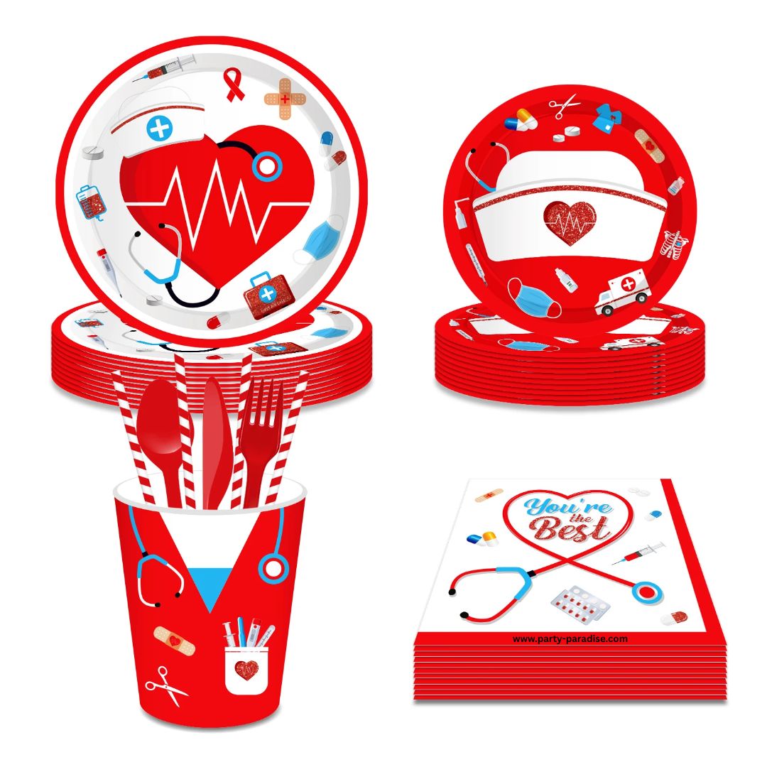 Healthcare Themed Tableware Set 44pcs