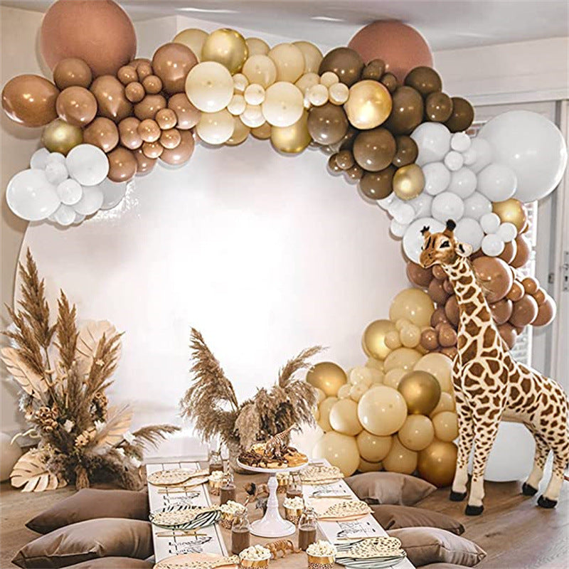 Metallic Gold Macaron Orange Balloon Arch Garland 143 pcs for birthday weddings Anniversary baby shower gender reveal bachelorette party