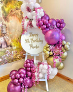 Chrome Magenta and Gold Balloon Arch Kit 127 pcs for Weddings Birthday Graduation Bridal Party Baby Shower Gender Reveal