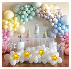 Rainbow Pastel Color 4D foil Gold Balloon Arch Garland Kit 197PCS for Birthday Garden Parties Easter Decor Summer Parties