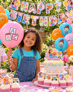 English Teacher Birthday Party Balloon Decoration for Kids Birthday including Banner, Cake topper, Balloons Cupcake Toppers 41pcs