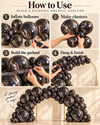 Black agate (Marble) Balloons 12in 100pk For Birthdays Parties Weddings Anniversary Corporate Events Holiday Celebrations