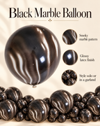 Black agate (Marble) Balloons 12in 100pk For Birthdays Parties Weddings Anniversary Corporate Events Holiday Celebrations