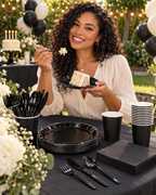 Black Tableware 161 Pieces for 20 Guest