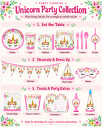 Unicorn Themed Party Set 136 pcs