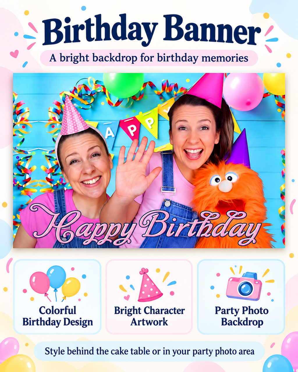 English teacher birthday banner 5'x3' for Birthday Parties style no. 2