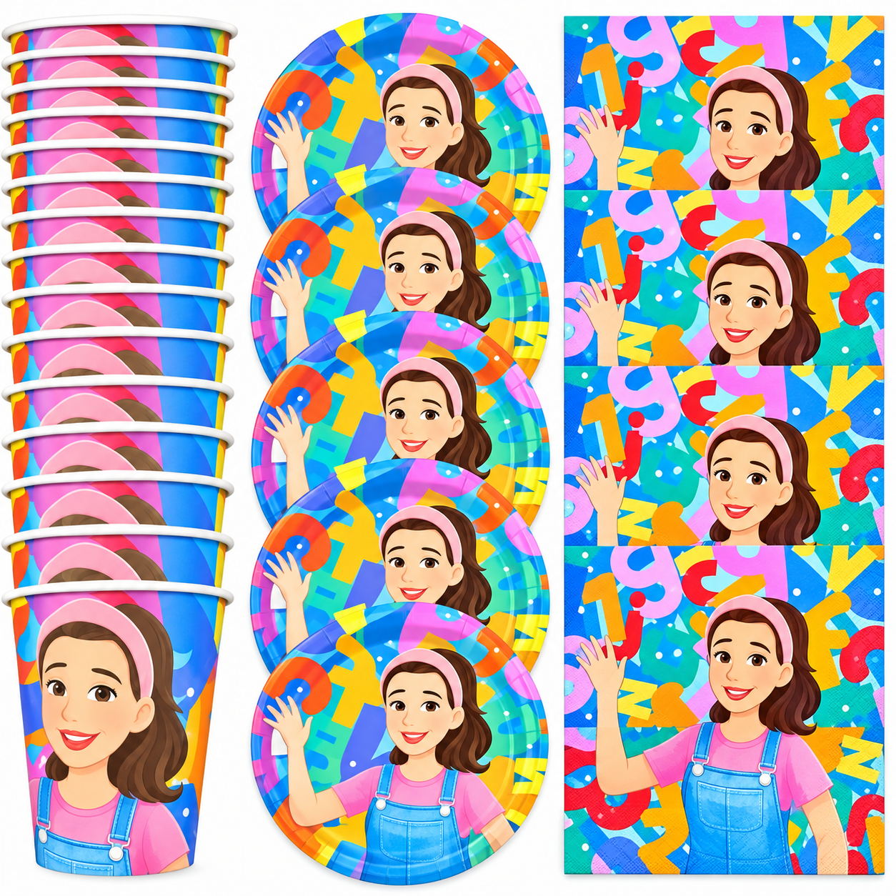 English Teacher Dinner Plate Set for birthdays party celebration 30PCS Party Bundle Kit Secondary image