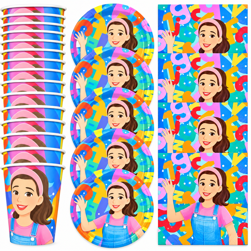 English Teacher Dinner Plate Set for birthdays party celebration 30PCS Party Bundle Kit
