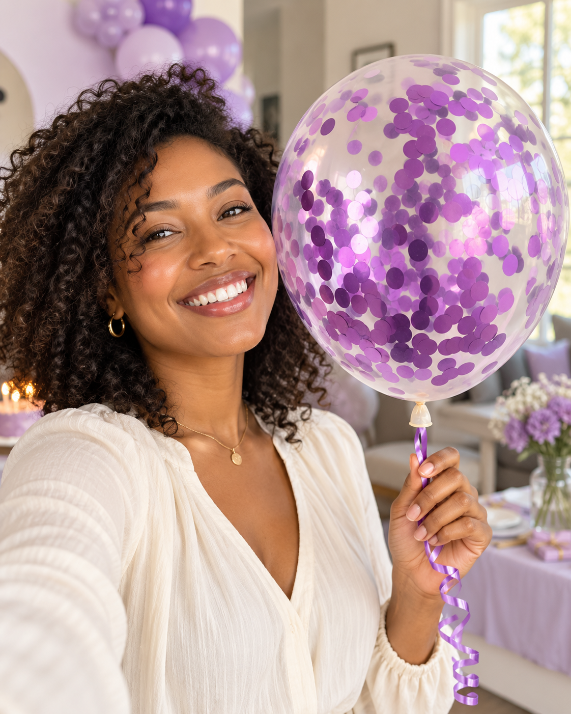 Confetti Balloon in Purple 12 ins 25pk For Birthdays, Weddings, Anniversary, Corporate Events