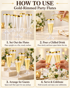 Disposable Transparent Detachable Colorful Elegant Party Wedding Bar Event Cocktail Champagne Plastic Cup 20CT