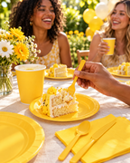 Yellow Dinner Party Tableware Set for birthdays, weddings celebrations 161PCS