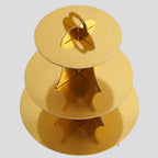 3-Tier Cupcake Stand, Cardboard Cupcake Tower, Dessert Cup Cake Stand Tower for Birthday Wedding Party Decoration, Cupcake Tier Stand 1 Set (Gold)