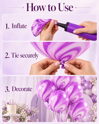 Purple Agate (Marble) Balloon 12in 100pk for Birthdays Weddings Anniversary, Holiday