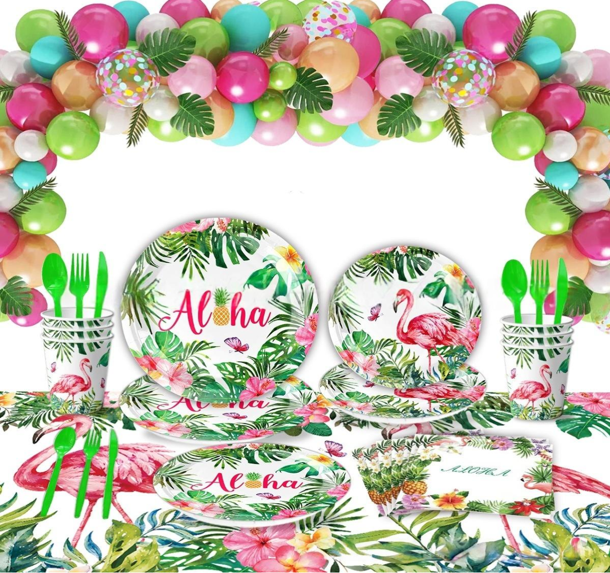 Aloha Themed tableware Set 141pcs