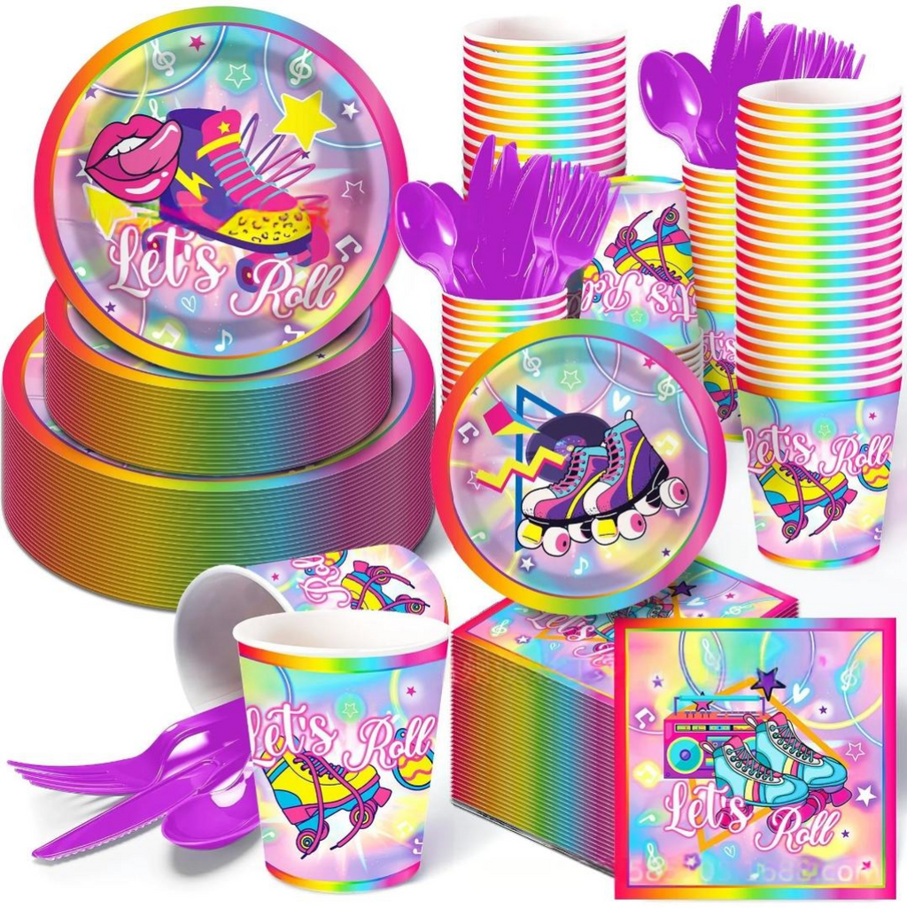 Ice Skates Tableware Sets 72pcs