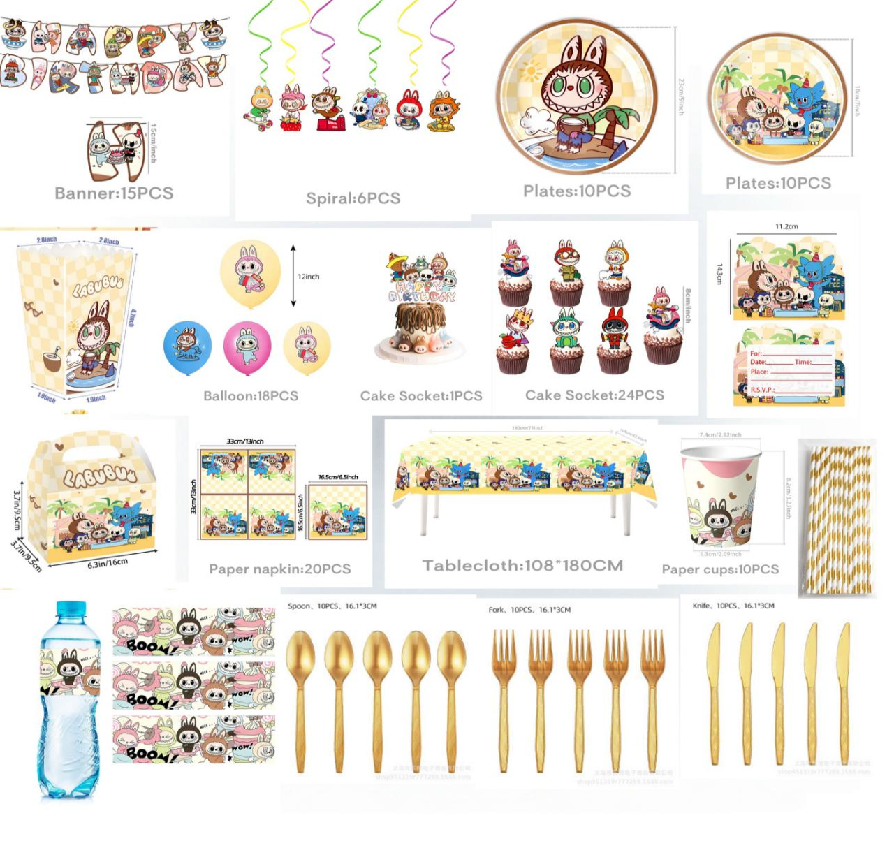 Labubu Tableware Set 161 pcs Main image