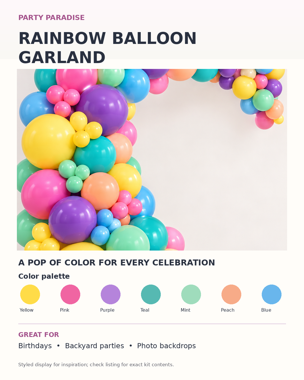Pastel Balloons 12in Mixed MultiColor 100ct