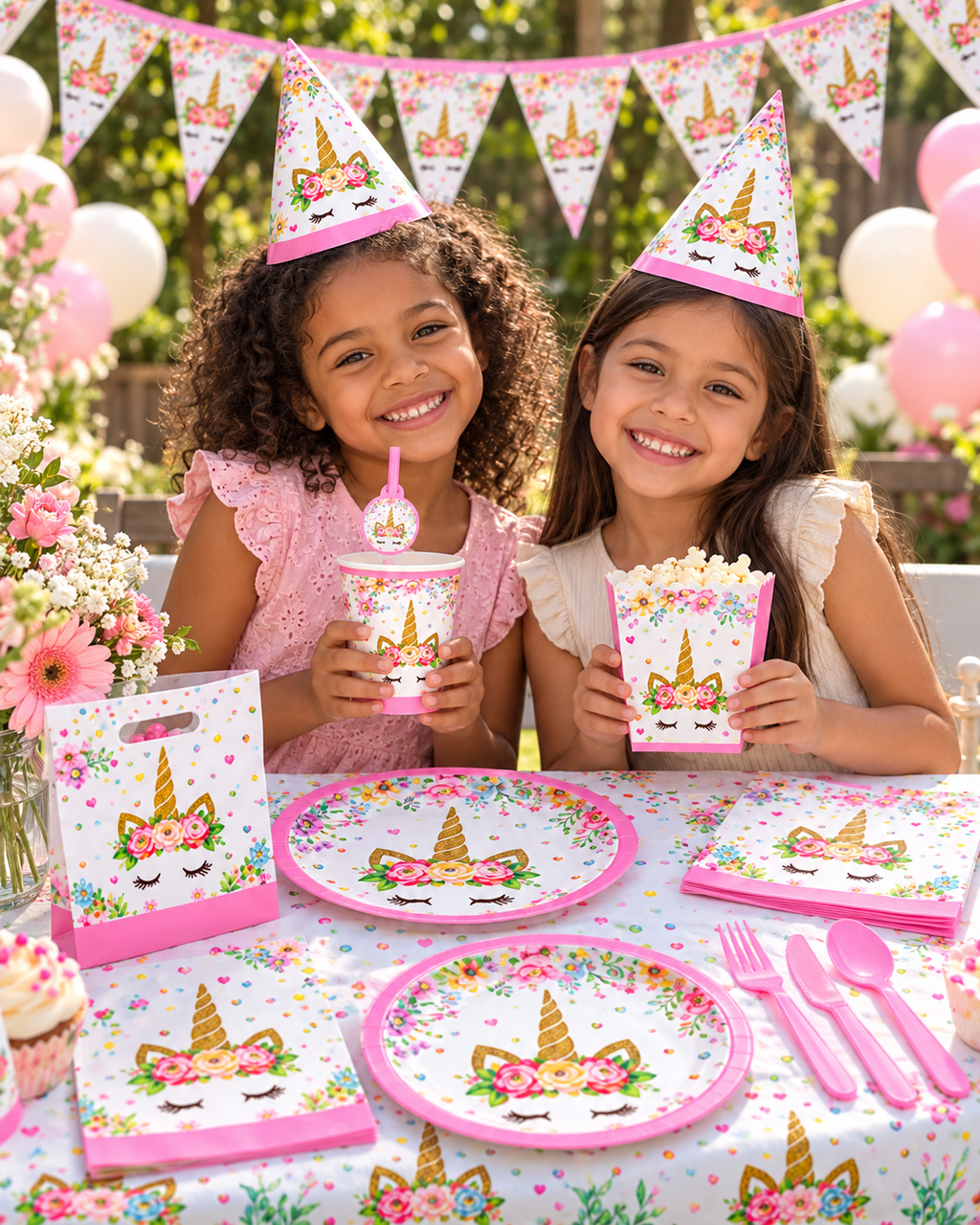 Unicorn Themed Party Set 136 pcs