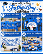 Father's Day Tableware Set 122 pieces Bundle Party Kits for 20 guests