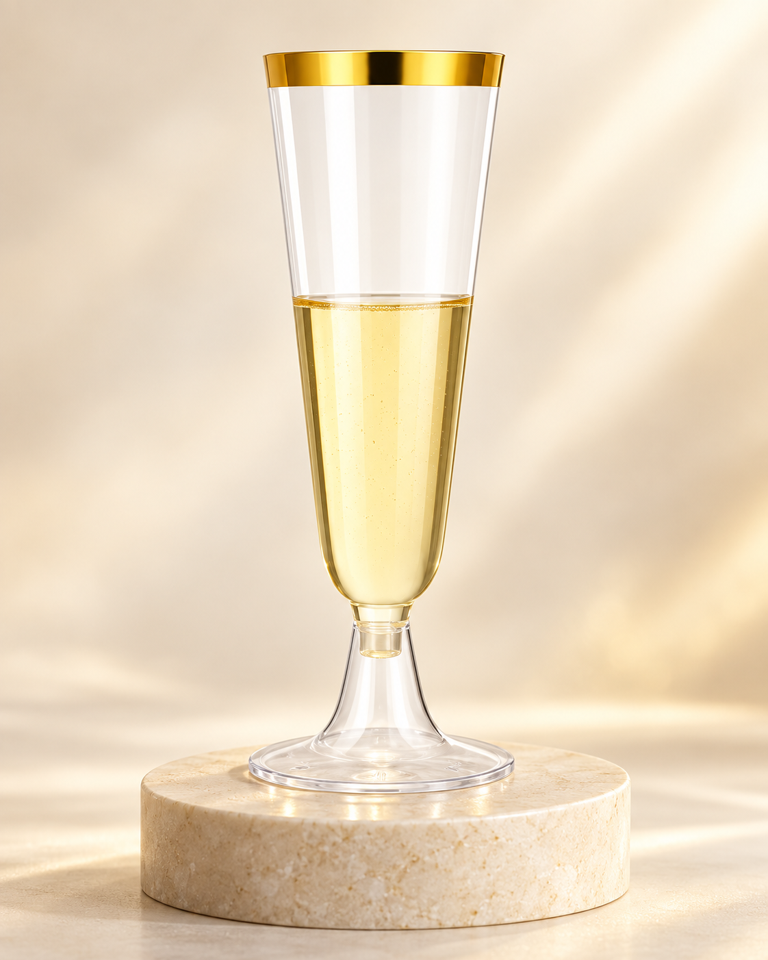 Disposable Transparent Detachable Colorful Elegant Party Wedding Bar Event Cocktail Champagne Plastic Cup 20CT