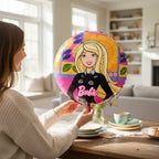 Party Paradise Store 18-inch round Barbie foil balloon with vibrant graphics for a birthday party celebration