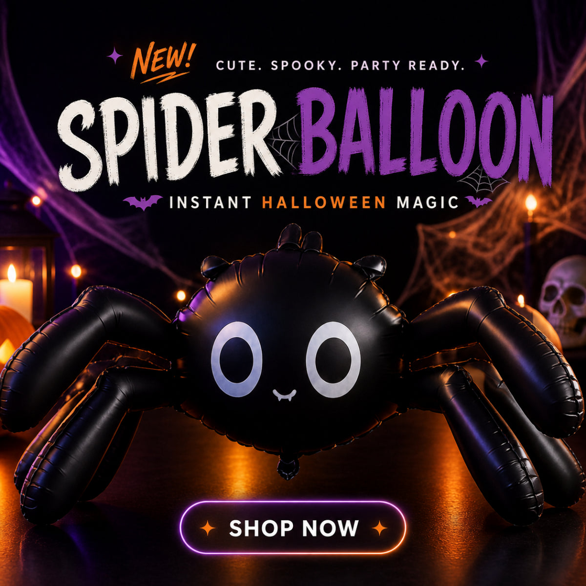 Spider Halloween Balloon 59cm*146cm Secondary image