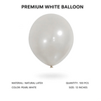 Party Paradise Store 12-inch pearl white metallic latex balloon for party decorations and events