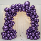 Party Paradise Store purple chrome latex balloon arch for weddings and parties with various sizes