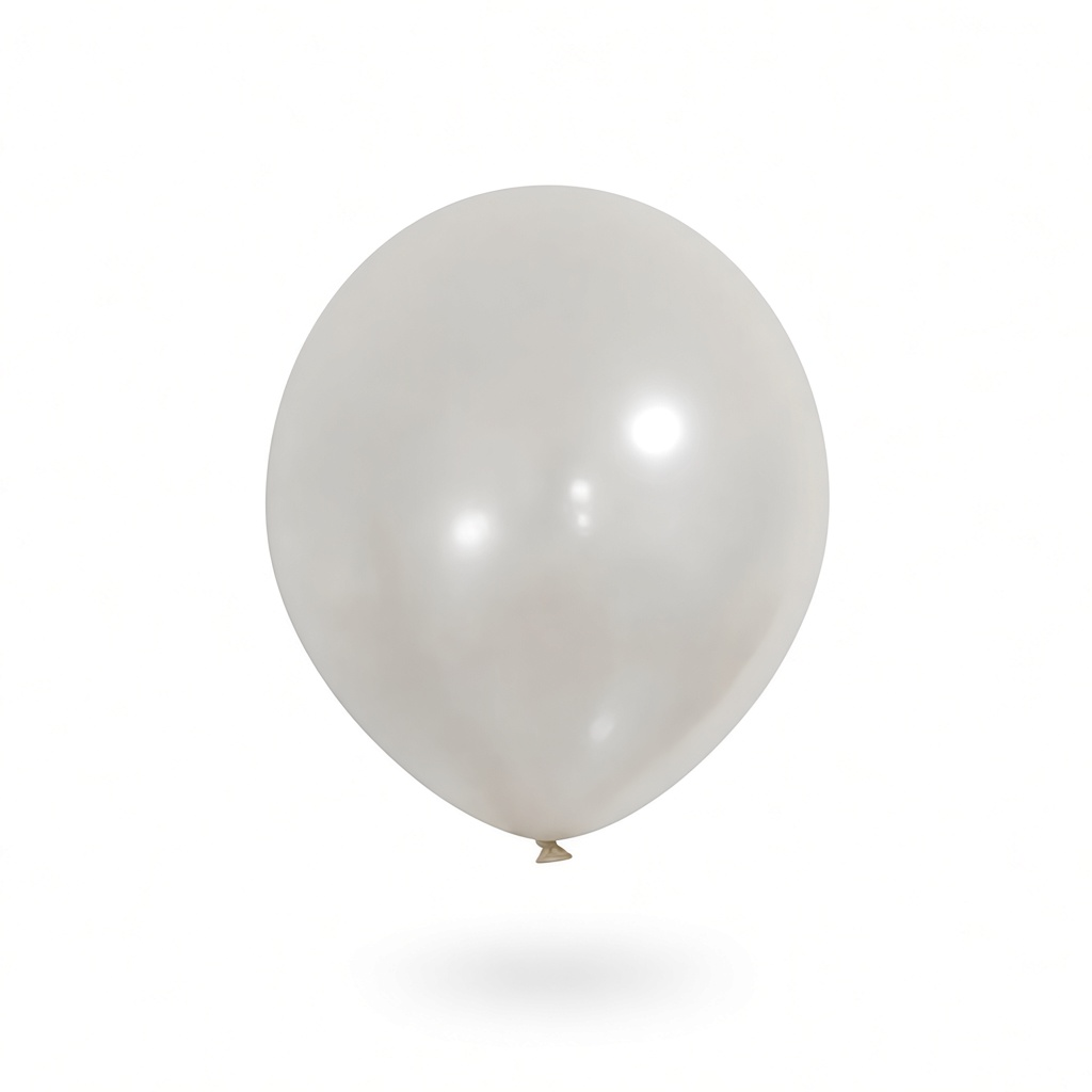 Party Paradise Store 12-inch white metallic latex balloon for party decorations and events