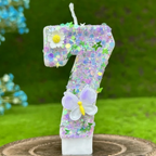 Butterfly Themed Party Candle  Numbers 0-9