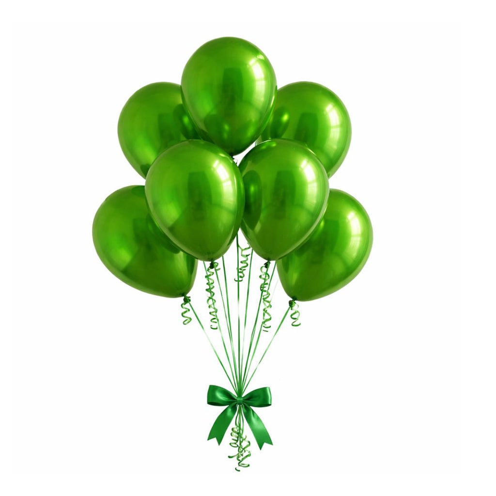 Chrome ICE double layer in Fruit Green, Chrome Latex Helium Balloons for Graduation Garland Arch Kit Corporate Event Wedding Birthday Baby Shower Party Decorations in two sizes 10"/12"
