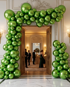 Chrome ICE double layer in Aqua Green, Chrome Latex Helium Balloons for Graduation Garland Arch Kit Corporate Event Wedding Birthday Baby Shower Party Decorations in two sizes 10"/12"