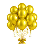 Chrome ICE double layer in Yellow, Chrome Latex Helium Balloons for Graduation Garland Arch Kit Corporate Event Wedding Birthday Baby Shower Party Decorations in two sizes 10"/12"